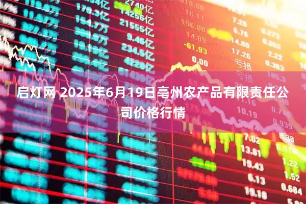 启灯网 2025年6月19日亳州农产品有限责任公司价格行情