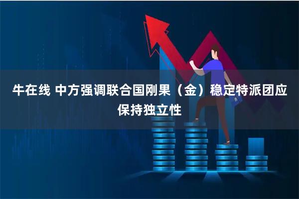 牛在线 中方强调联合国刚果（金）稳定特派团应保持独立性